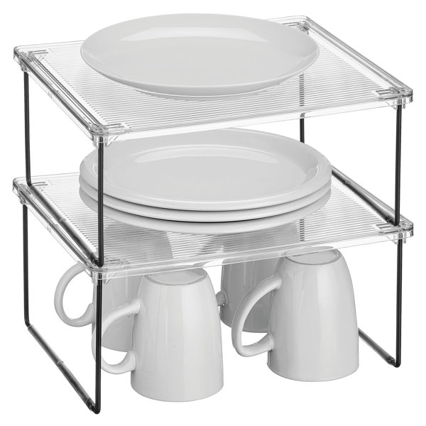 mDesign Metal Kitchen Shelf Stacking Storage Organizer Wayfair